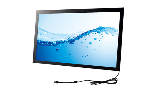 Black IR Touch Screen Panel 10 Points 15.6 Inch With Toughened Glass