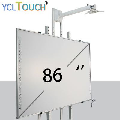Large Interactive Electronic Whiteboard 86 Inch Infrared 20 Points Touch Screen